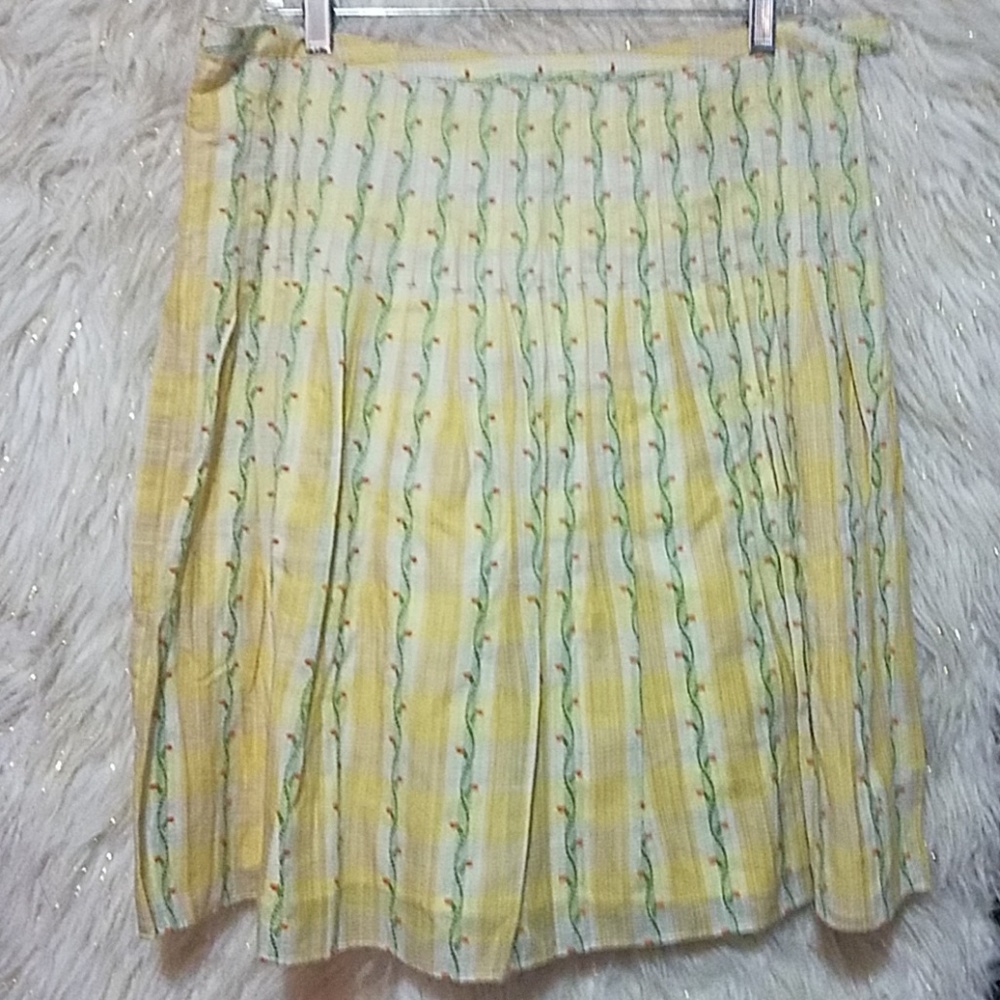 Free people yellow floral skirt